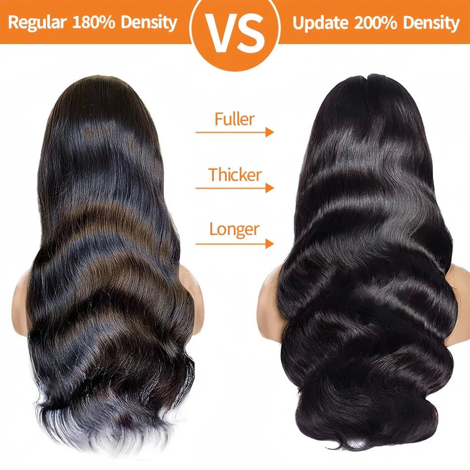 40 Inch Body Wave 5x5 Glueless Wig 100% Human Hair Pre-plucked Brazilian 200 Density 13x6 Lace Frontal Human Hair Wigs for Women