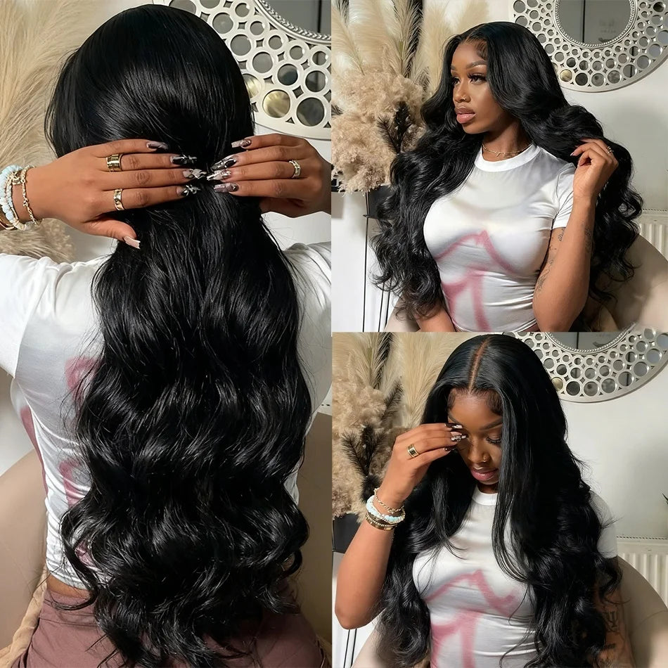 40 Inch Body Wave 5x5 Glueless Wig 100% Human Hair Pre-plucked Brazilian 200 Density 13x6 Lace Frontal Human Hair Wigs for Women