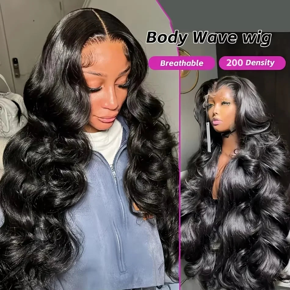 40 Inch Body Wave 5x5 Glueless Wig 100% Human Hair Pre-plucked Brazilian 200 Density 13x6 Lace Frontal Human Hair Wigs for Women