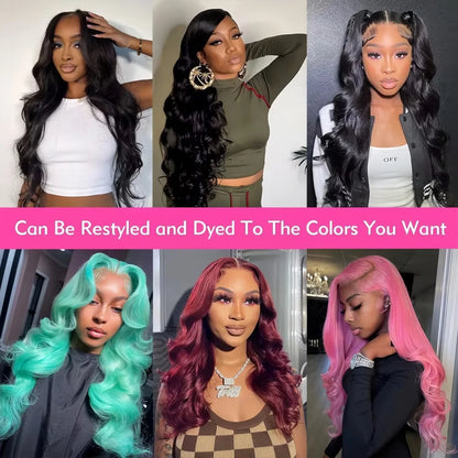 40 Inch Body Wave 5x5 Glueless Wig 100% Human Hair Pre-plucked Brazilian 200 Density 13x6 Lace Frontal Human Hair Wigs for Women